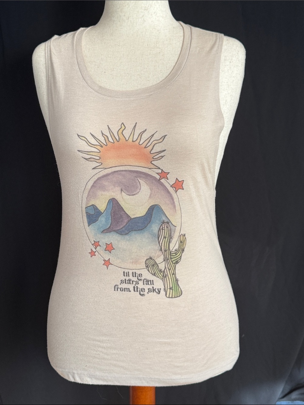 Stars Fall Muscle Tank by Classic Rock Couture, Med